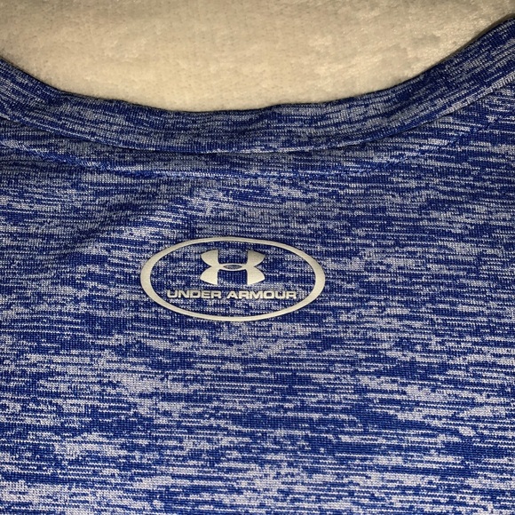 Under Armor, Blue Tweed, Short Sleeved Shirt - Picture 4 of 4